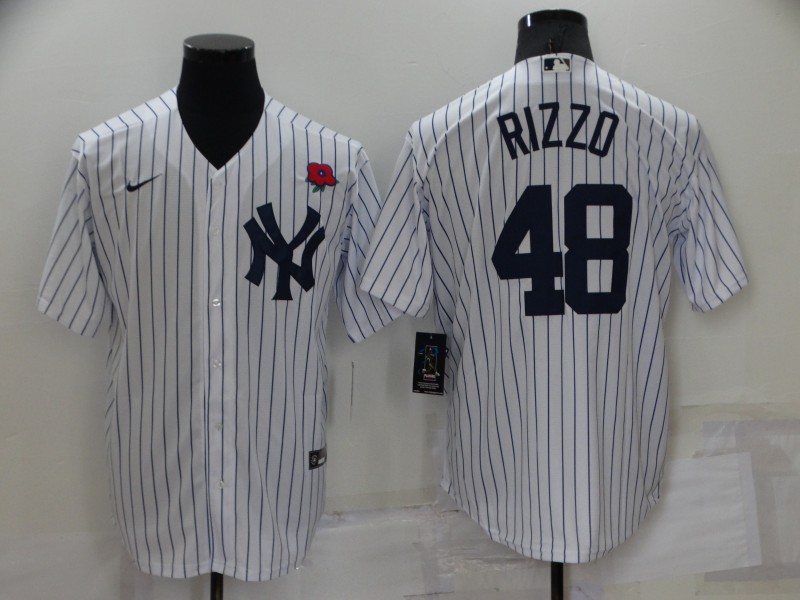 Men's New York Yankees Anthony Rizzo #48 White Jersey